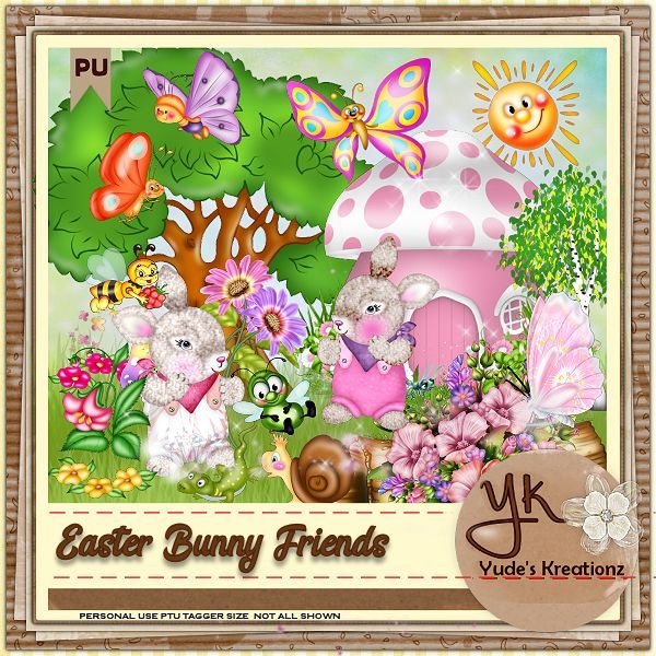 Easter Bunny Friends - Click Image to Close